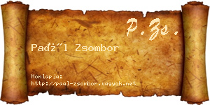 Paál Zsombor névjegykártya