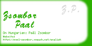 zsombor paal business card