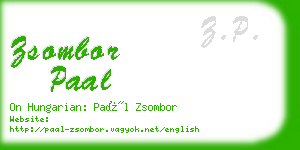 zsombor paal business card